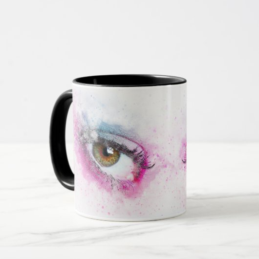 Mug Masque maquillage pour sorcière de la femme visage (Devant gauche)