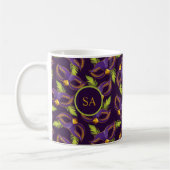 Mug Masque Mardi Gras Gold Vert violet personnalisé (Gauche)