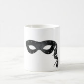 Mug Masque noir élégant avec dentelle florale (Centre)