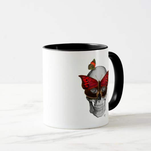 Mug Masque papillon rose (Devant droit)