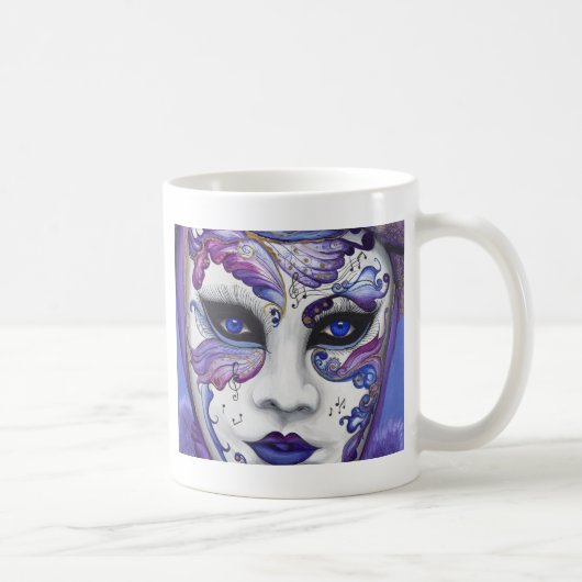 Mug Masque pourpre de carnaval par PSOVART (Droite)