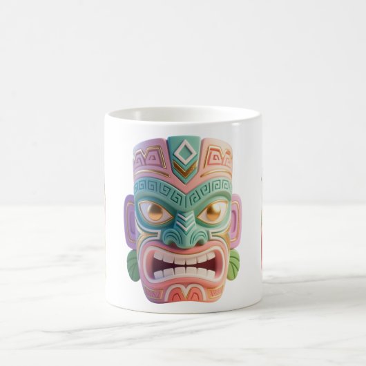 Mug Masque Tiki d'Art Pop Moderne (Centre)