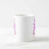 Mug Masque Tribal Rose Élégant Design Abstrait (Centre)
