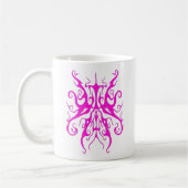 Mug Masque Tribal Rose Élégant Design Abstrait (Gauche)