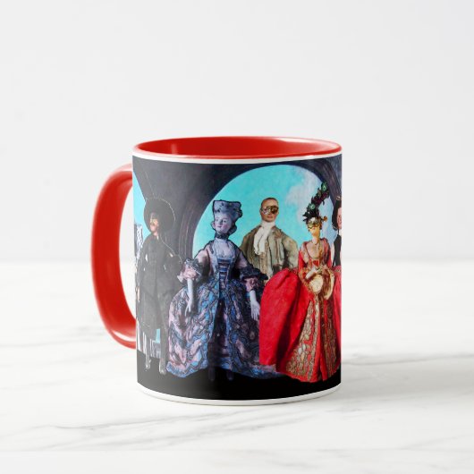 MUG MASQUERADE DE MASQUERADE DE POPETS ITALIENS ANTIQU (Devant gauche)