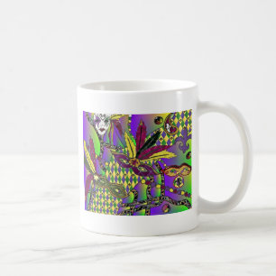 Mug Masques à plumes de Mardi Gras psychédéliques Cade