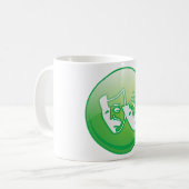 Mug Masques de comédie et de tragédie verte (Devant gauche)