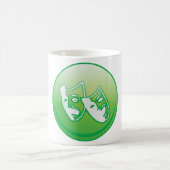 Mug Masques de comédie et de tragédie verte (Centre)