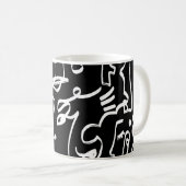Mug Masques de faces Abstraites : Motif géométrique (Devant droit)