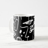 Mug Masques de faces Abstraites : Motif géométrique (Devant gauche)