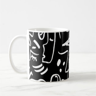 Mug Masques de faces Abstraites : Motif géométrique