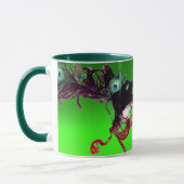 Mug MASQUES DE MASQUERADE DU MARDI GRAS Émeraude verte (Gauche)