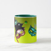 Mug MASQUES DE MASQUERADE DU MARDI GRAS Topaze jaune G (Centre)