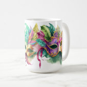 MUG MASQUES MARDI GRAS COLORÉS (Devant droit)