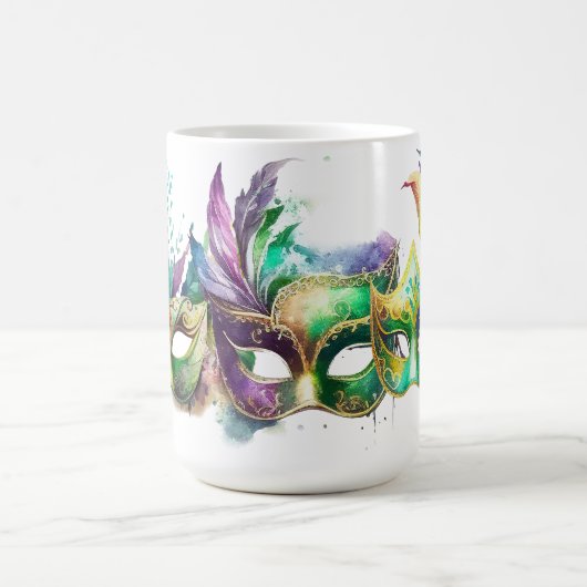 MUG MASQUES MARDI GRAS COLORÉS (Centre)