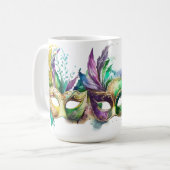 MUG MASQUES MARDI GRAS COLORÉS (Devant gauche)