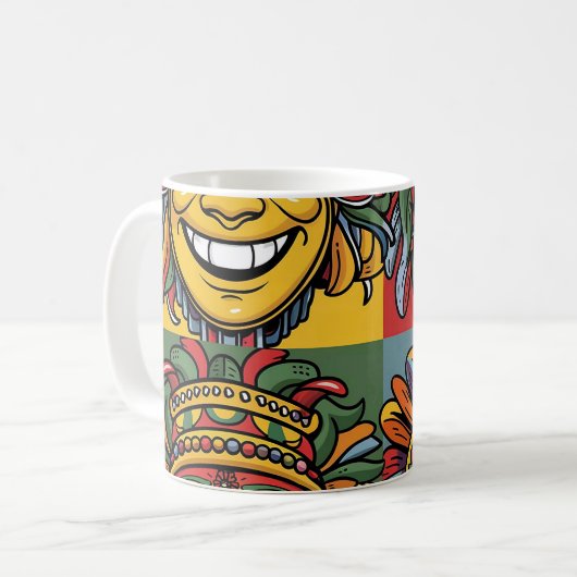Mug Masques souriants (Devant gauche)