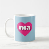 Mug Massachusetts coeur rose chaud - I love ma (Gauche)