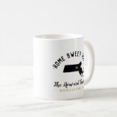 Mug Massachusetts Home Sweet Home Famille Monogramme M (Devant droit)
