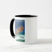 Mug MassachusettsScène de seiche (Devant gauche)