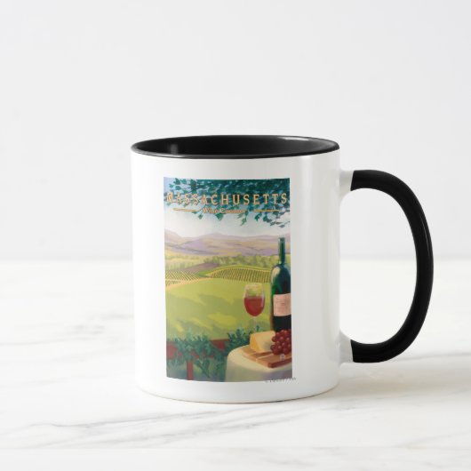 Mug MassachusettsScène Pays Vins (Droite)