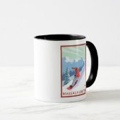 Mug MassachusettsSnowboarder scène (Devant droit)