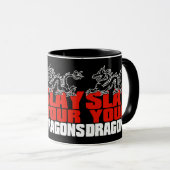 Mug MASSACREZ VOS DRAGONS, pour des fans de la (Devant droit)