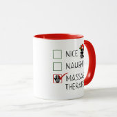 Mug Massage Cadeau de Noël (Devant droit)