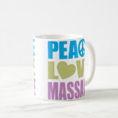 Mug Massage d'amour de paix (Devant droit)