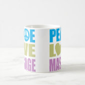 Mug Massage d'amour de paix (Centre)