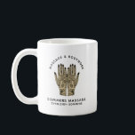 Mug Massage Thérapeutique Corps Travail Mehndi Henné M<br><div class="desc">Magnifique mehndi henné peint mains massage entreprise mug. Parfait pour les massothérapeutes dans le domaine de la santé et du bien-être.</div>