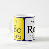 Mug Masse de nom de table périodique Bernd (Devant gauche)