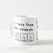 Mug Masse de nom de table périodique Bernd (Devant gauche)