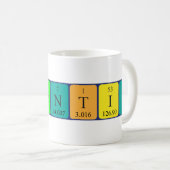 Mug Masse de nom de table périodique Corentin (Devant droit)