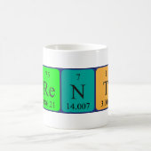 Mug Masse de nom de table périodique Corentin (Centre)