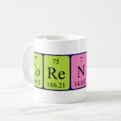 Mug Masse de nom de table périodique Corentin (Devant gauche)