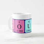 Mug Masse de nom de table périodique Cousin (Devant gauche)