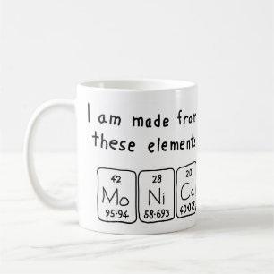 Mug Masse de nom de table périodique Monica