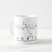 Mug Masse de nom du peptide Adrienne (Devant gauche)