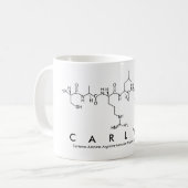 Mug Masse de nom du peptide de Carlyle (Devant gauche)