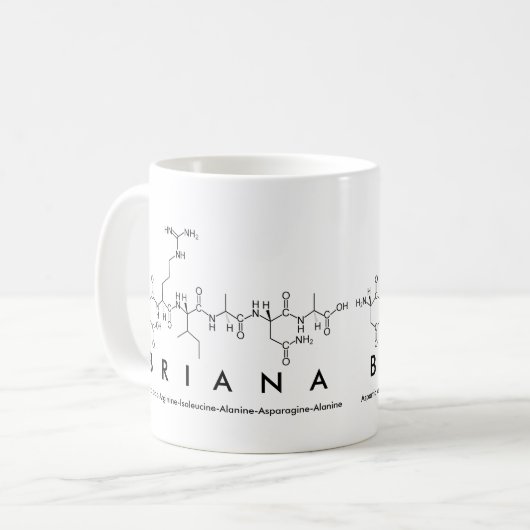 Mug Masse du nom du peptide Briana (Devant gauche)