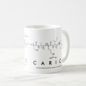 Mug Masse du nom du peptide carice (Devant droit)