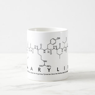 Mug Masse du nom du peptide de Marylin