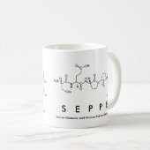 Mug Masse du nom du peptide de Seppe (Devant droit)