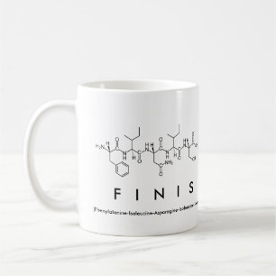 Mug Masse du nom du peptide Finis
