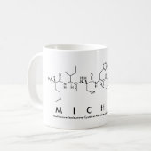 Mug Masse du nom du peptide michiel (Devant gauche)