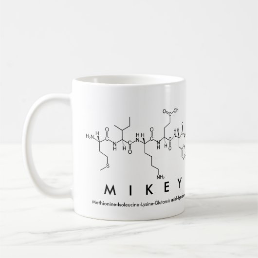 Mug Masse du nom du peptide Mikey (Gauche)