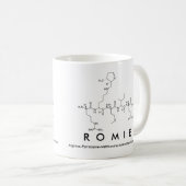 Mug Masse du nom du peptide ROMIE (Devant droit)