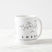 Mug Masse du nom du peptide simple (Devant droit)