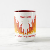 Mug Masse FIREFIGHTER de nom et de texte personnalisés (Centre)